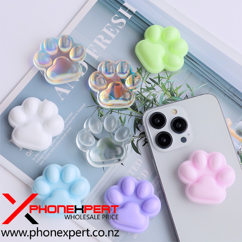Air Popped Phone Grip Cute Bear Paw Kickstand - Image 2