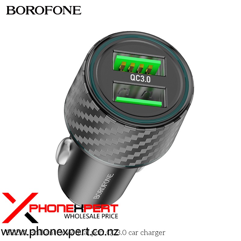 BOROFONE BZ21A QC3.0 36W Dual Ports Fast Car Charger - Image 3