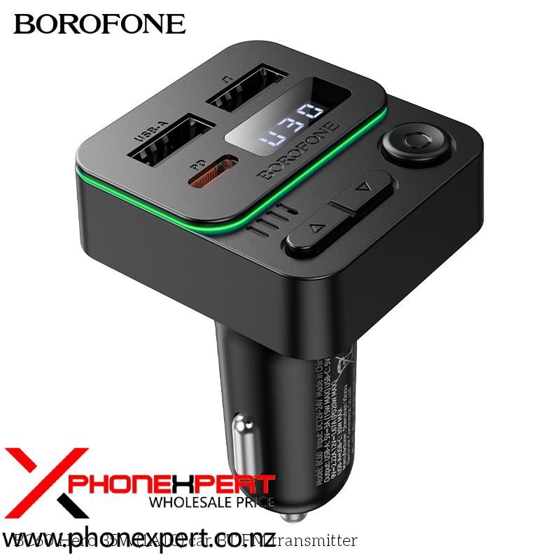 Borofone BC60 35W PD20W USB Type C Fast Car Charger FM transmitter - Image 7