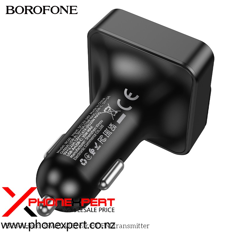 Borofone BC60 35W PD20W USB Type C Fast Car Charger FM transmitter - Image 4
