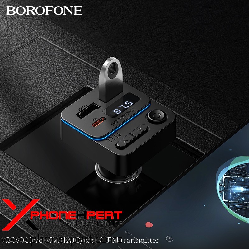 Borofone BC60 35W PD20W USB Type C Fast Car Charger FM transmitter - Image 3