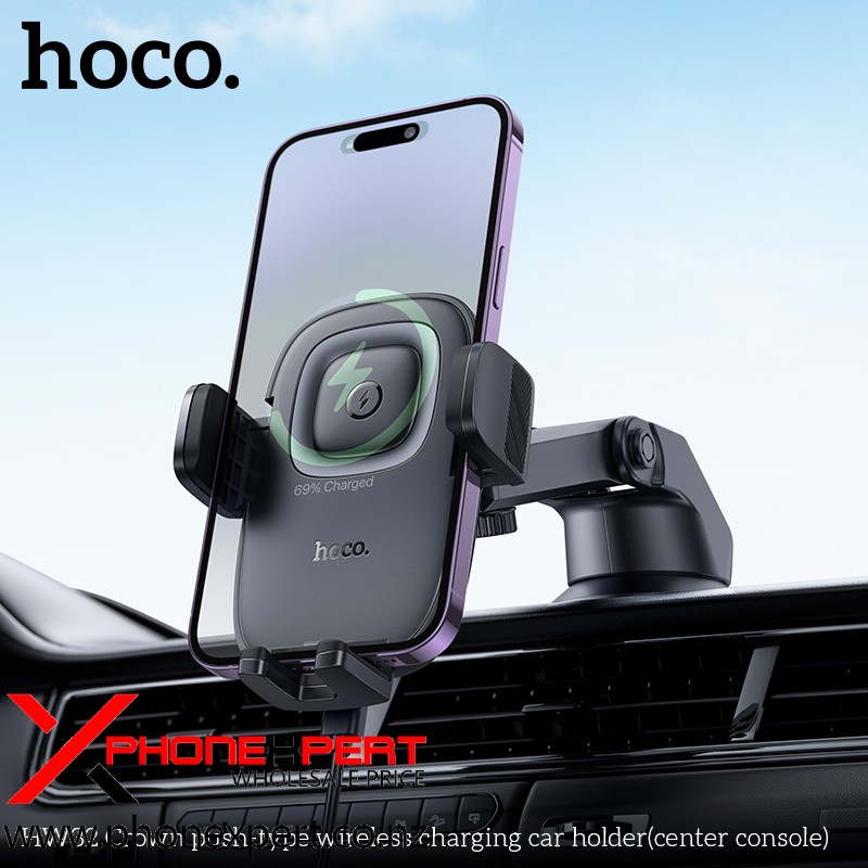 HOCO HW32 Car Wireless Fast Charging Phone Holder - Image 4