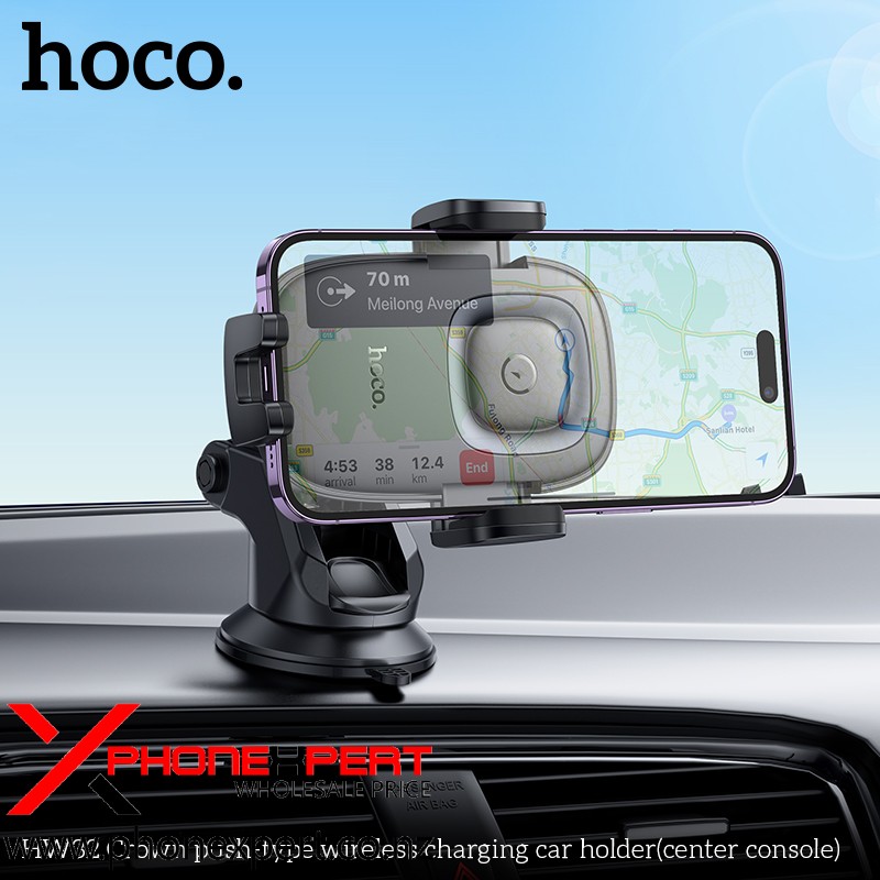HOCO HW32 Car Wireless Fast Charging Phone Holder - Image 3