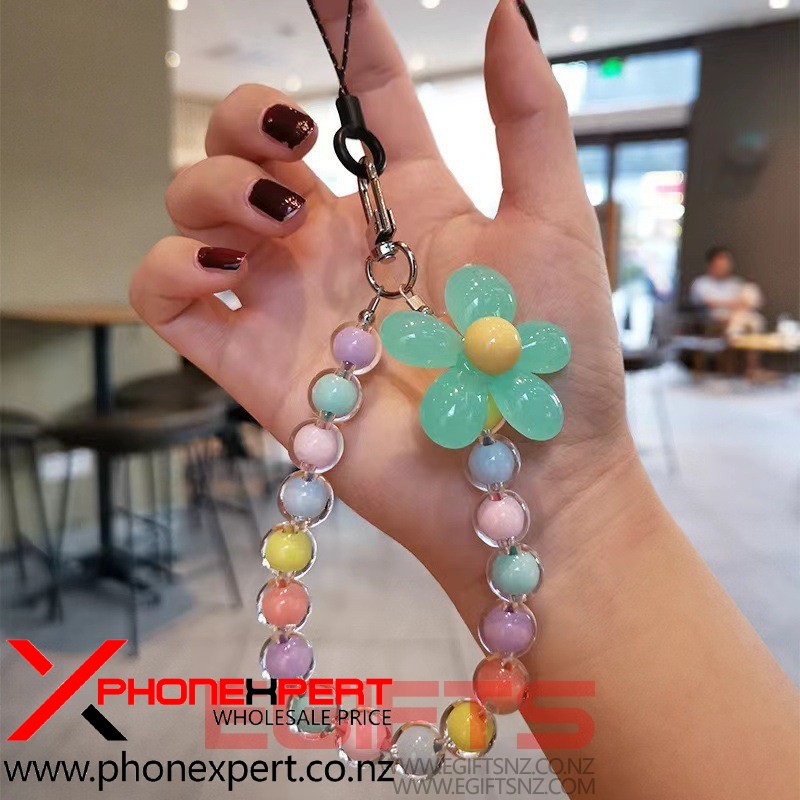 Macaron Mixed Color beads Lanyard Wrist Fashion phone Strap - Image 6