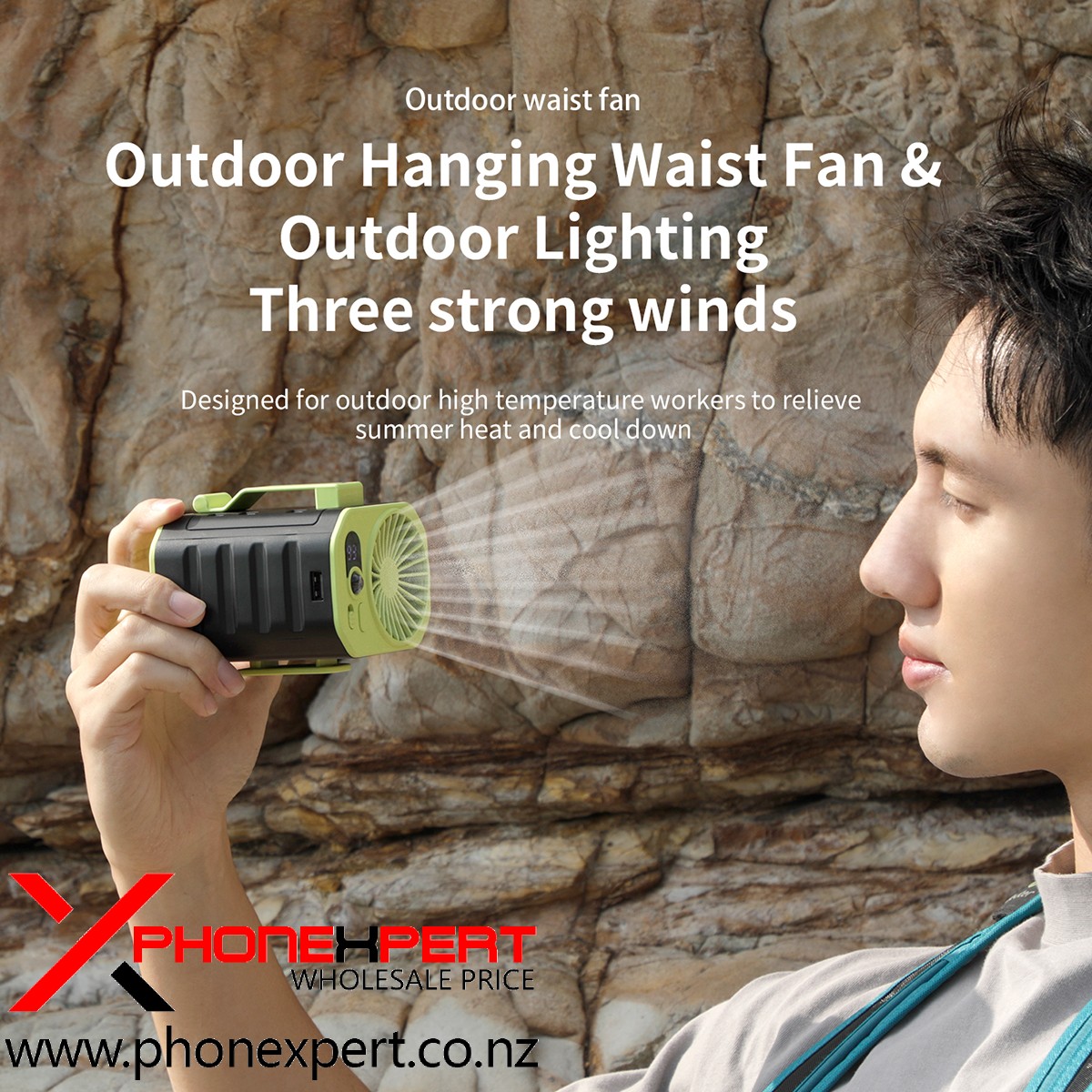 Outdoor Waist Powerbank Portable Fan - Image 4