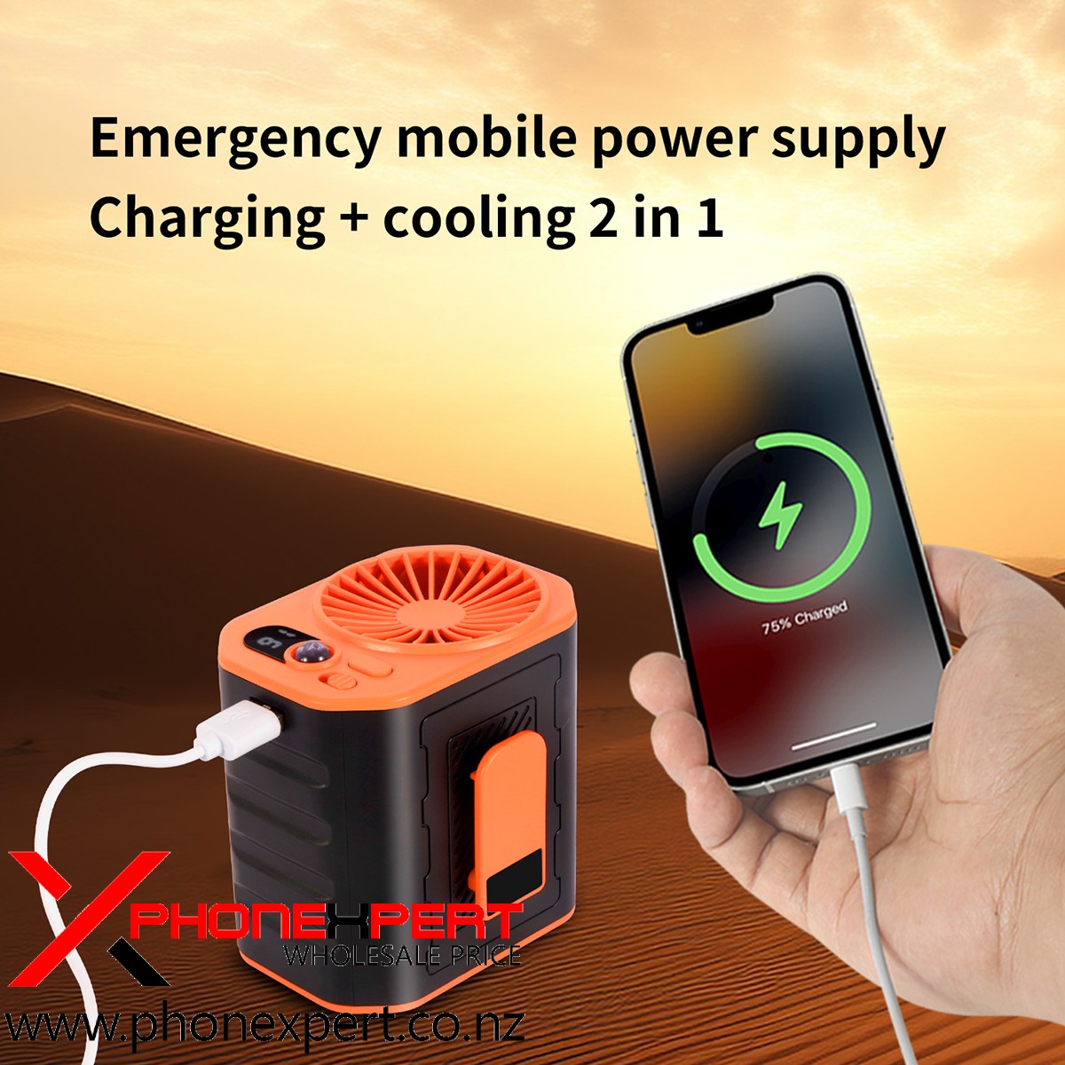 Outdoor Waist Powerbank Portable Fan - Image 3
