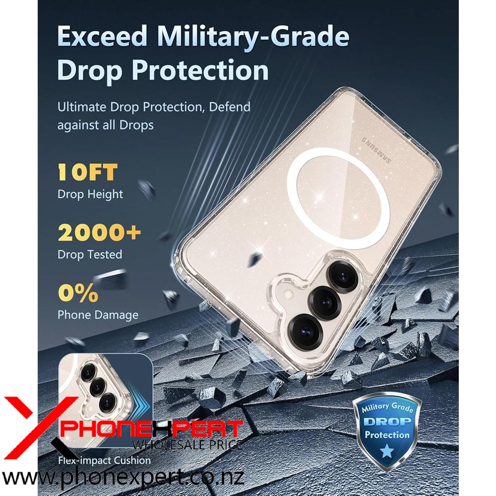 SAMSUNG S25/S24 PLUS MAGSAFE TOUGH Bling CLEAR CASE - Image 5