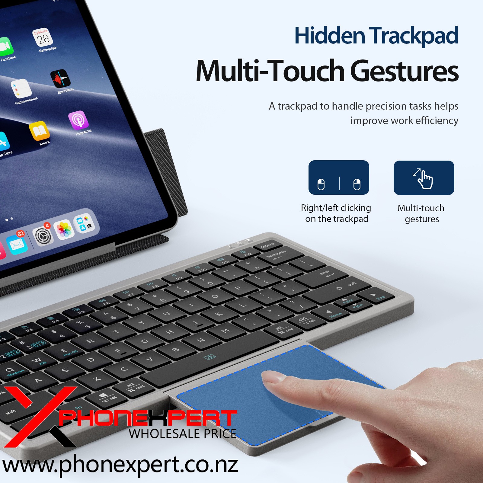 Wirless Keyboard Portable with touch pad - Image 4