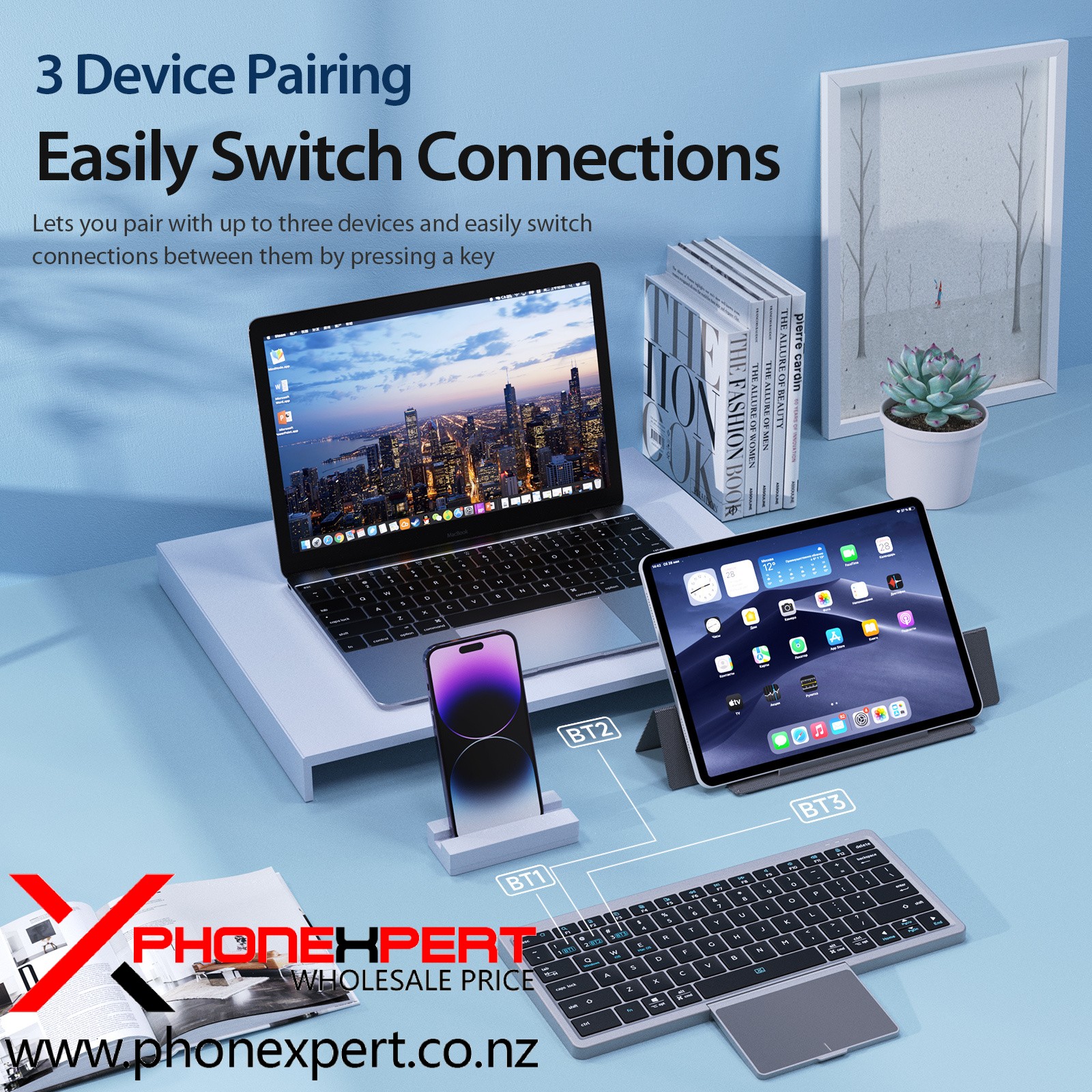 Wirless Keyboard Portable with touch pad - Image 5