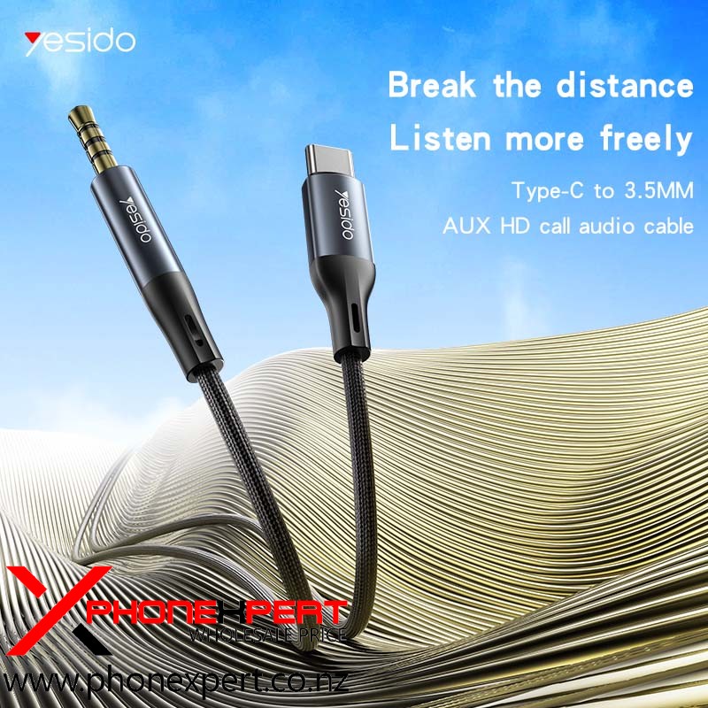 YESIDO YAU42 Alloy Nylon Cable USB Type-C To 3.5mm Aux Male Audio Adapter - Image 2