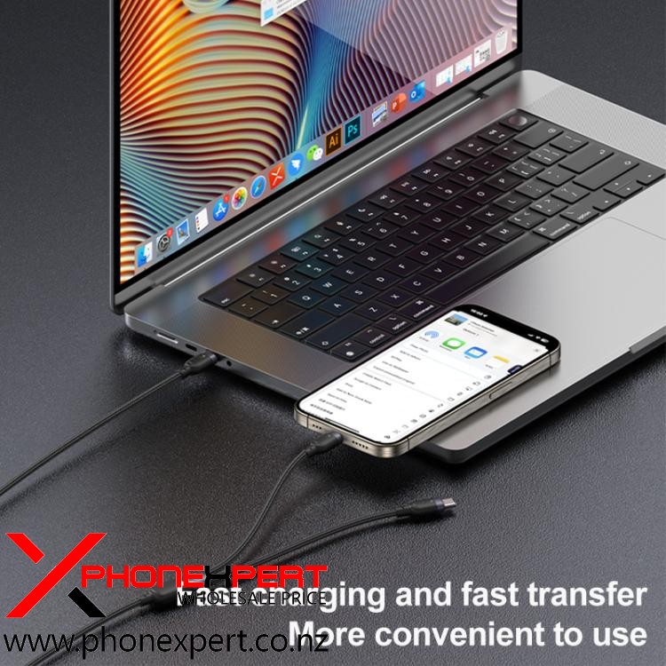 Yesido CA92 100W 5A USB-C / Type-C to Dual Type-C 2 in 1 Charging Cable - Image 3