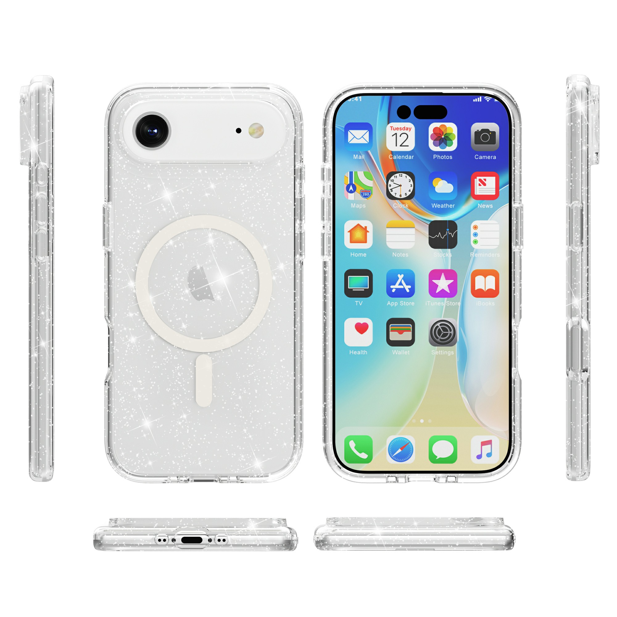 iPhone 17 Air Magsafe Tough Bling Clear Case - Image 10