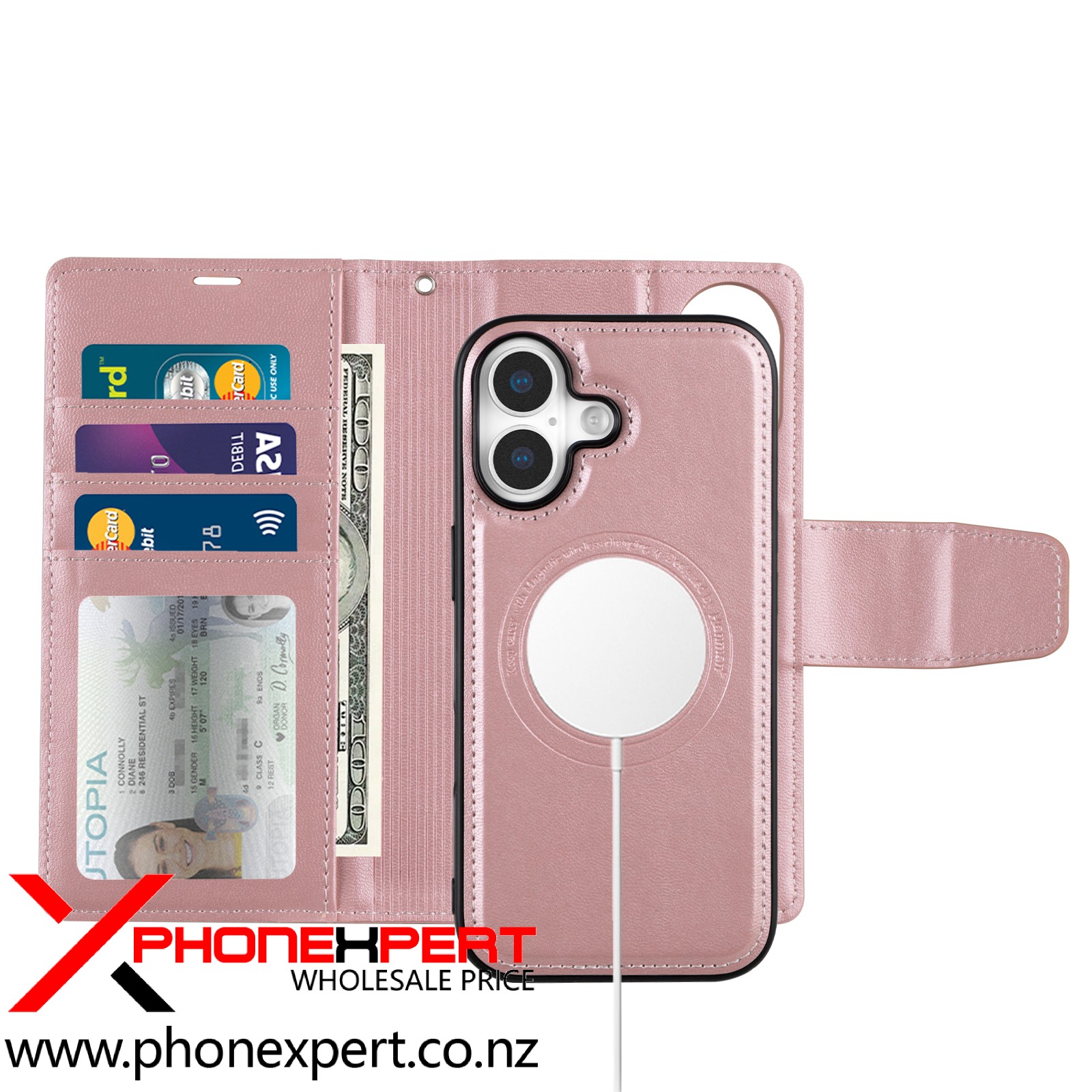 iPhone 16 Plus Hanman Magsafe Detachable Wallet Case - Image 5