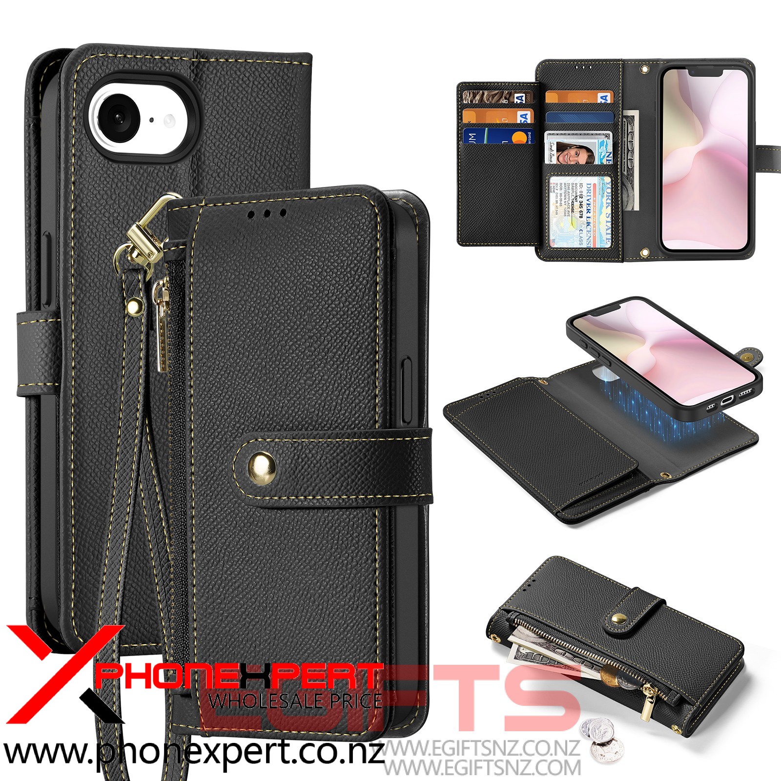 iPhone 16 E Dux Dusic Lawa Detachable Wallet Case - Image 2