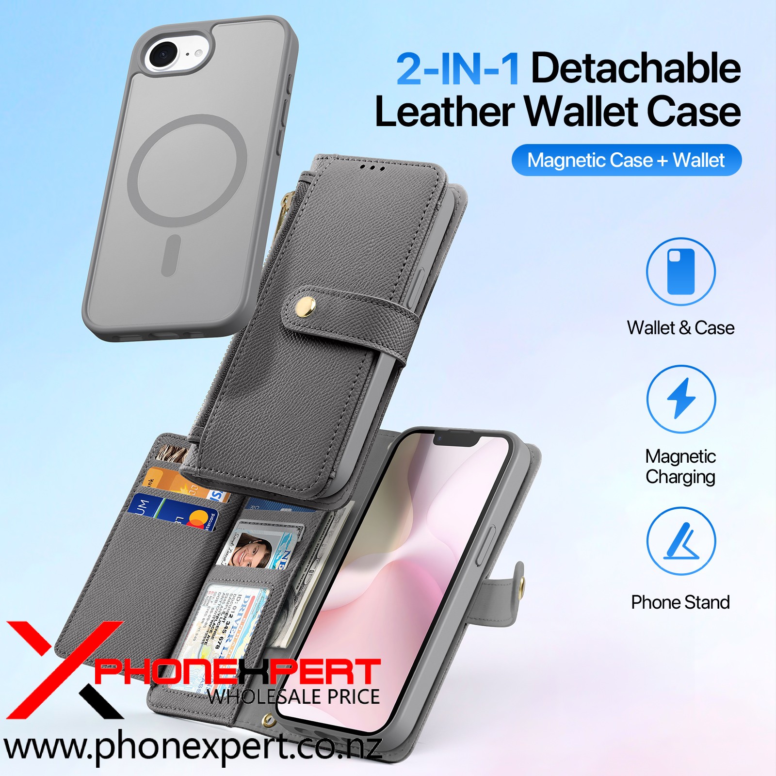 iPhone 16 E Dux Dusic Lawa Detachable Wallet Case - Image 5