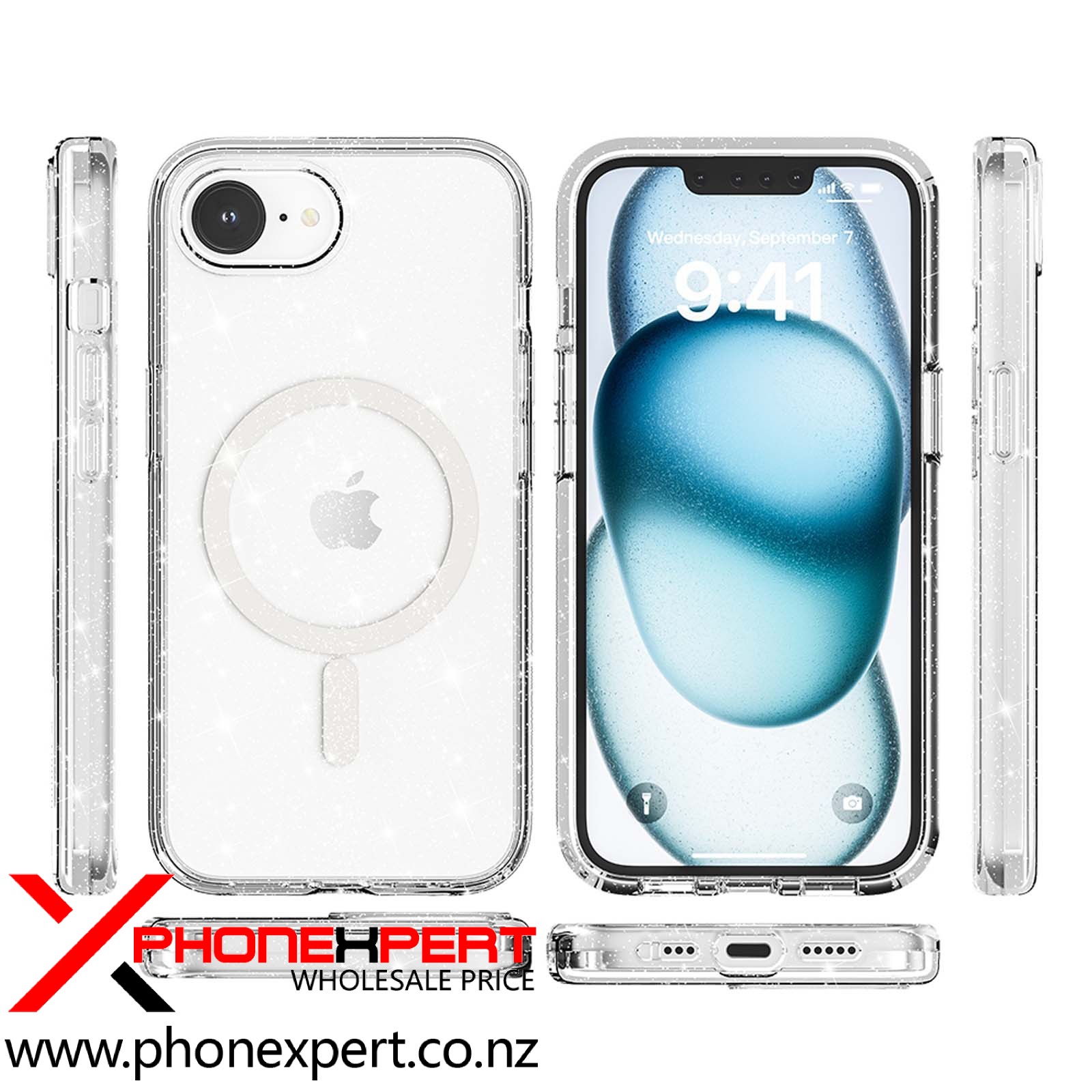 iPhone 16 E Magsafe Tough Bling Cover - Image 5