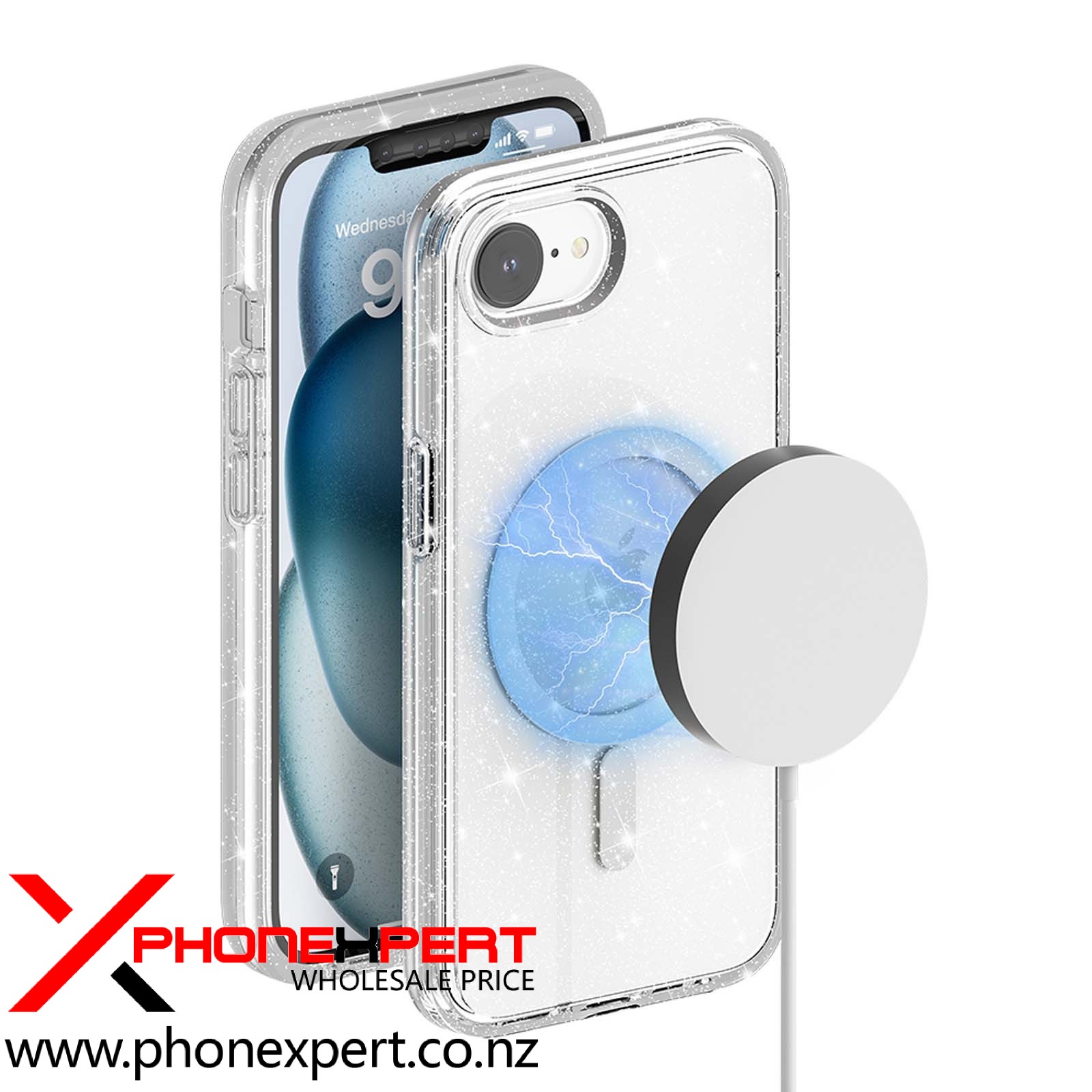 iPhone 16 E Magsafe Tough Bling Cover - Image 3