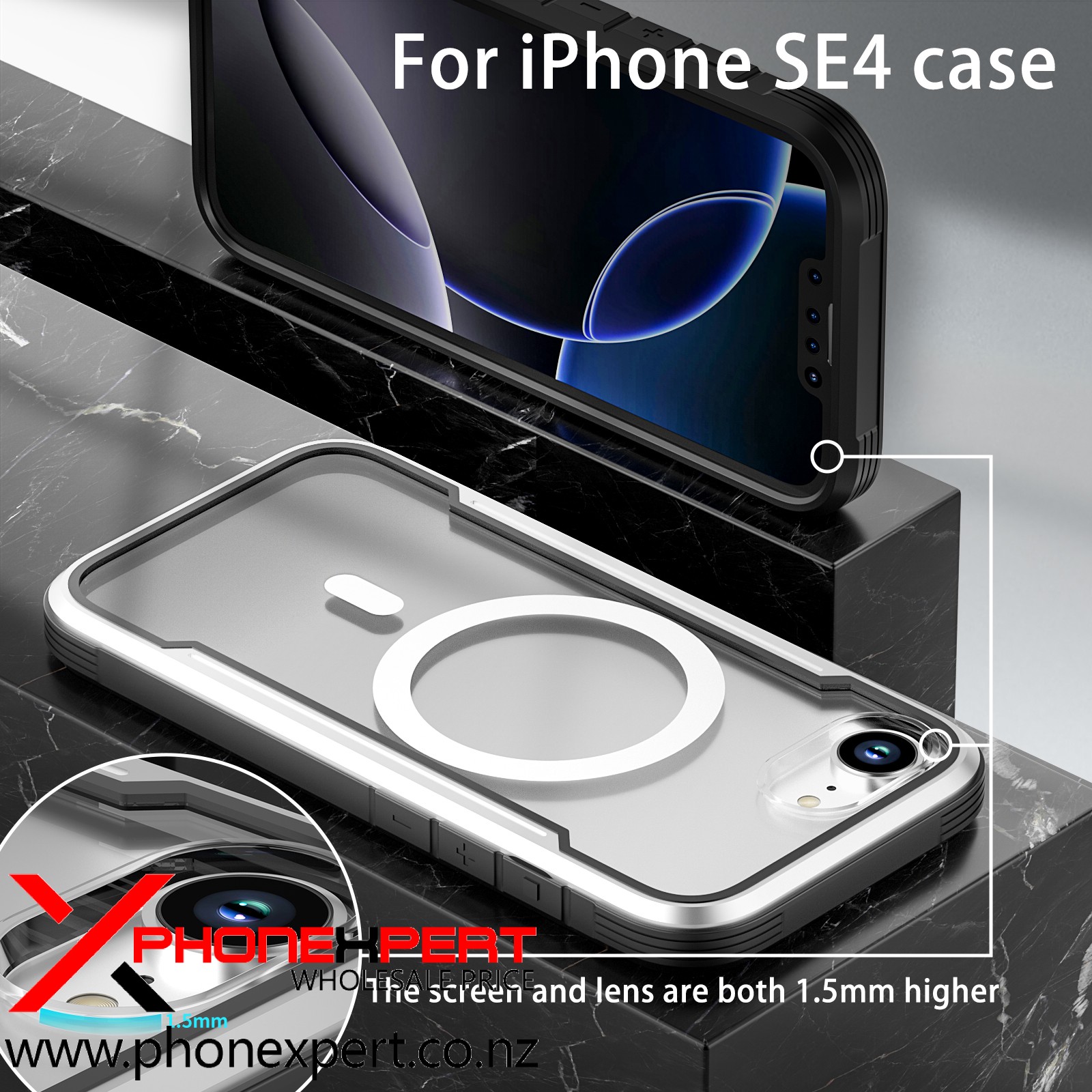 iPhone 16 E Magsafe Metal Clear Back Cover - Image 7