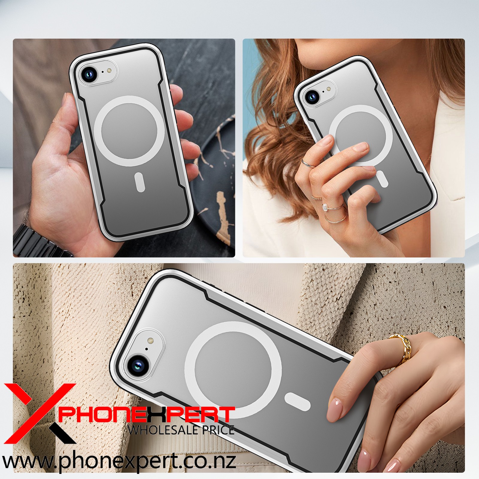 iPhone 16 E Magsafe Metal Clear Back Cover - Image 4