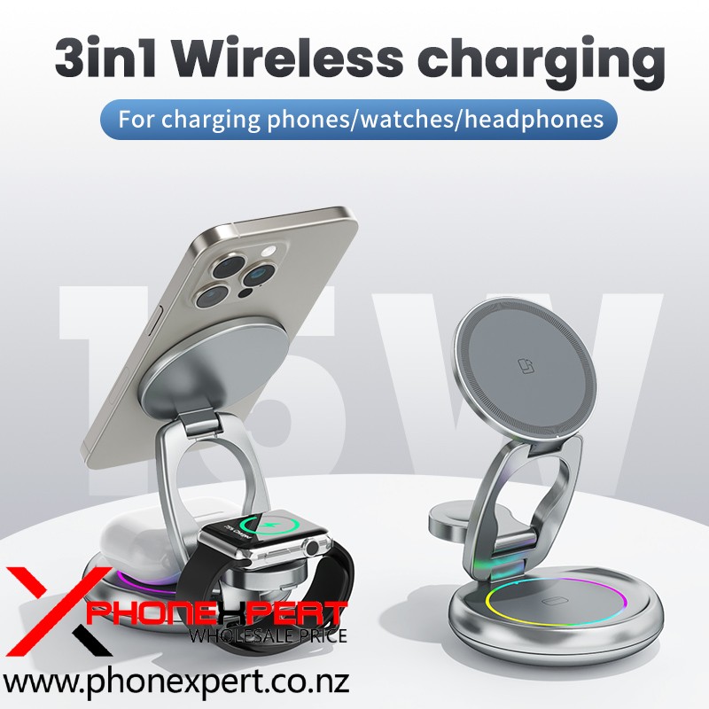 Folding Alloy Charging Station For iPhone Airpods iWatch
