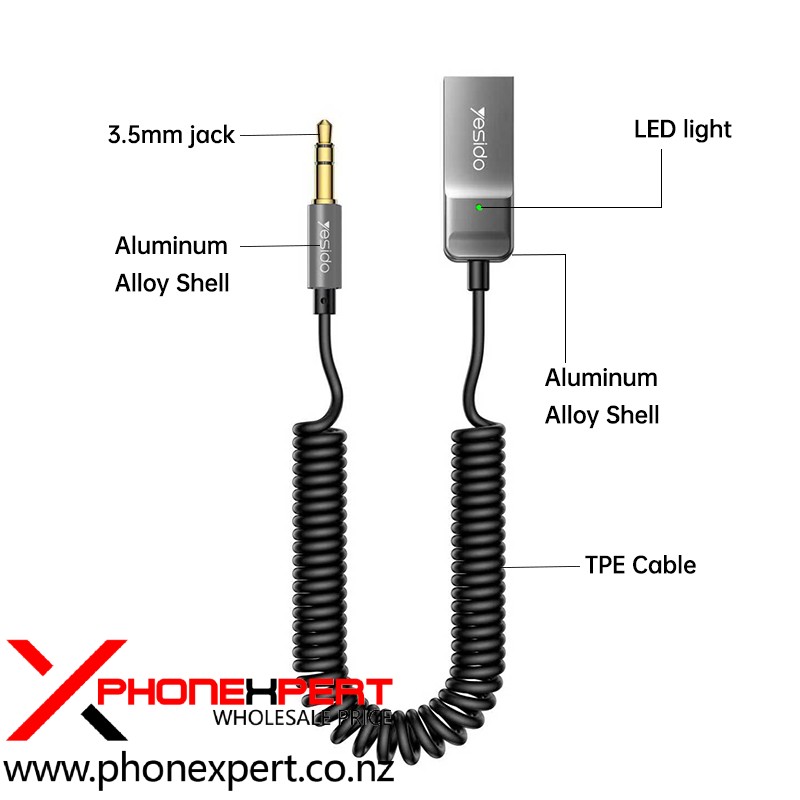 YESIDO AUX Bluetooth Audio Wireless Car Dongle yau82 - Image 3