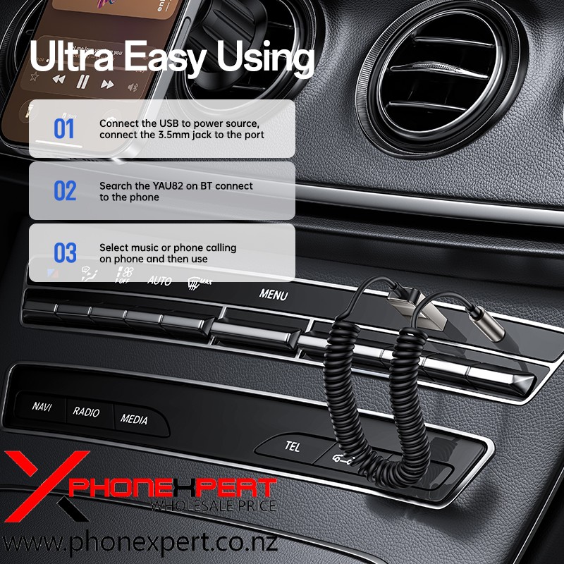 YESIDO AUX Bluetooth Audio Wireless Car Dongle yau82 - Image 4