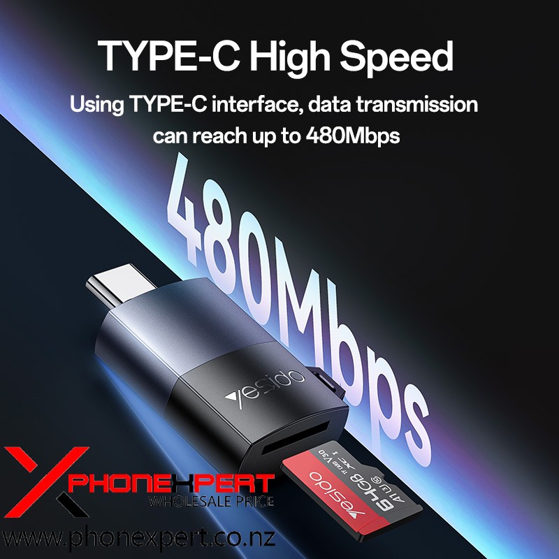 Yesido Type C To TF Mirco SD Card Adapter Reader GS37 - Image 4